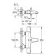 Змішувач для ванної із термостатом GROHE QuickFix Precision Start 345982430 чорний латунь CV032186