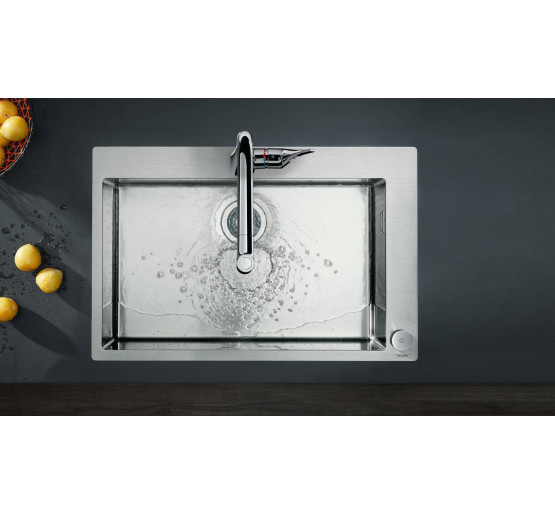 Змішувач hansgrohe Metris Select M71 для кухонної мийки, під сталь 73806800