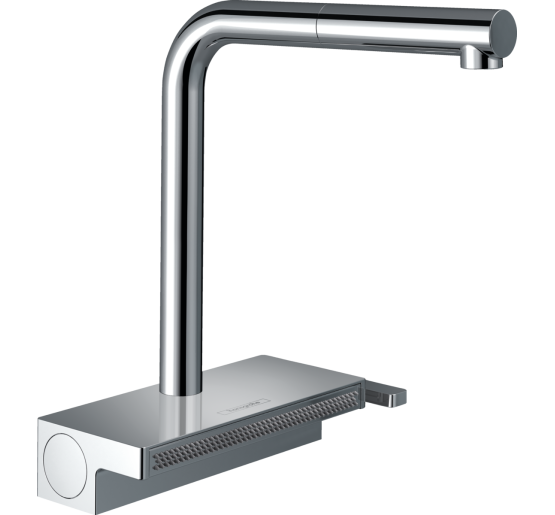 Змішувач hansgrohe Aquno Select M81 для кухонної мийки з висувним душем, хром 73836000