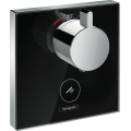 Термостат hansgrohe ShowerSelect Highfow для душа с отдельным выводом для ручного душа, черный стеклянный 15735600