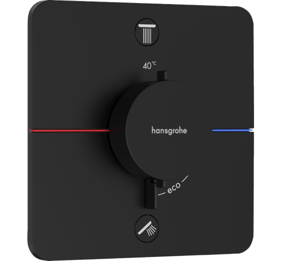 Термостат hansgrohe ShowerSelect Comfort Q для душа 15583670 чорний матовий