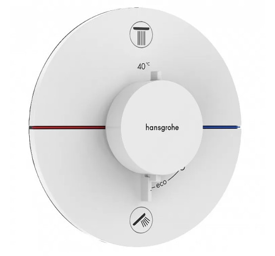 Термостат hansgrohe ShowerSelect Comfort S для душа 15554700 белый матовый