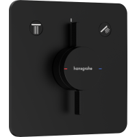 Змішувач hansgrohe DuoTurn Q для душу прихованого монтажу, чорний матовий 75414670