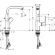 Змішувач hansgrohe Metris для раковини з поворотним виливом та зливним клапаном Push-Open, хром 31187000