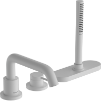 Змішувач hansgrohe Tecturis S на борт ванни, білий матовий 73447700