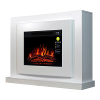 Каминокомплект со светодиодной подсветкой ArtiFlame LUCCA AF23S БЕЛЫЙ БЬЯНКО (со звуком)