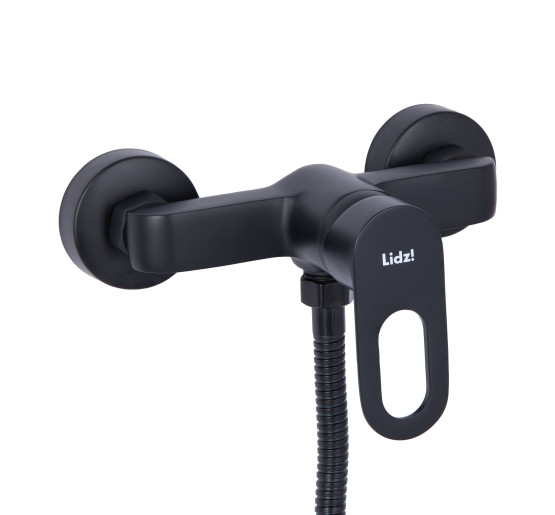 Змішувач для душу Lidz Latwa 010 (з душовим гарнітуром) (k40) LDLAT010BLA45421 Black