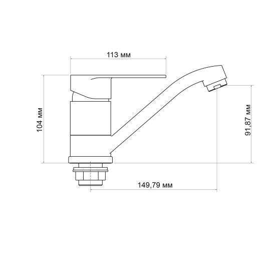 Смеситель для кухни Lidz Tani 003M (k40) LDTAN003MCRM44969 Chrome