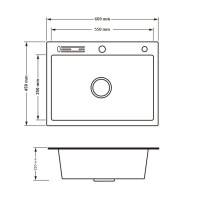 Кухонная мойка Lidz H6045K 3.0/1.0 мм Brush (LIDZH6045KBRU3010) со встроенным держателем для ножей