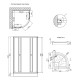 Душова кабіна Lidz Latwa SC80x80.SAT.LOW.FR, скло Frost 4 мм + Lidz Душовий піддон KAPIELKA ST80x80x15