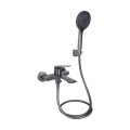 Смеситель для ванны Qtap Vlasta New (с душевым гарнитуром) QTVLA259GMB45643 Gunmetal Black PVD