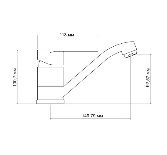 Смеситель для кухни Lidz Tani 002M (k40) LDTAN002MCRM44967 Chrome