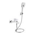 Смеситель для ванны Qtap Gemini (с душевым гарнитуром) QTGEM259CRW45683 Chrome/White