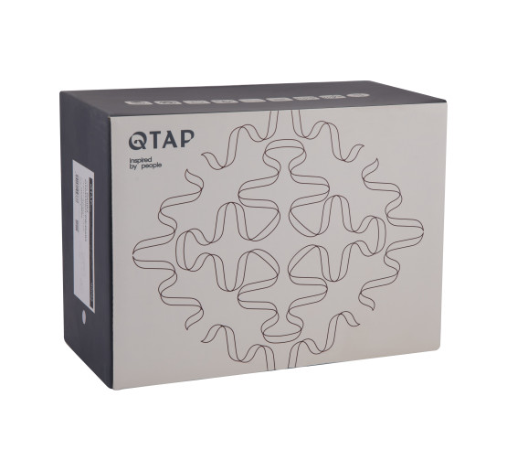 Смеситель для ванны Qtap Gemini (с душевым гарнитуром) QTGEM259CRW45683 Chrome/White