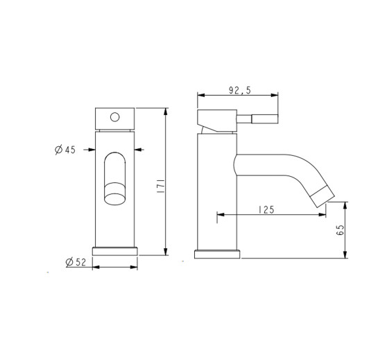 Змішувач для раковини Lidz Aria 0011F (k35) LDARI0011FNKS46091 Nickel