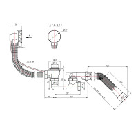 Сифон для ванной Lidz (WHI) 60 03 V002 01 с ревизией (выход 50 мм)