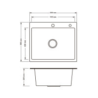 Кухонна мийка Lidz H6050G 3.0/0.8 мм Brush Grey (LDH6050GPVD3008)
