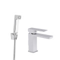 Смеситель для раковины Qtap Gemini (с гигиеническим душем) QTGEM272CRW45691 Chrome/White