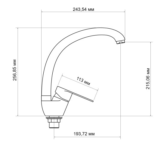 Смеситель для кухни Lidz Tani 008F (k40) LDTAN008FCRM44971 Chrome