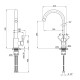 Смеситель для кухни Lidz Aria 015F (k35) LDARI015FBLM45289 BLM
