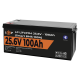 Аккумулятор LP LiFePO4 24V (25,6V) - 100 Ah (2560Wh) (Smart BMS 100А) с BT пластик для ИБП