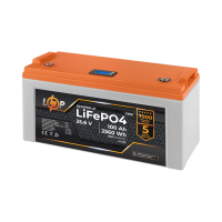 Аккумулятор LP LiFePO4 25,6V - 100 Ah (2560Wh) (BMS 150A/75А) пластик LCD