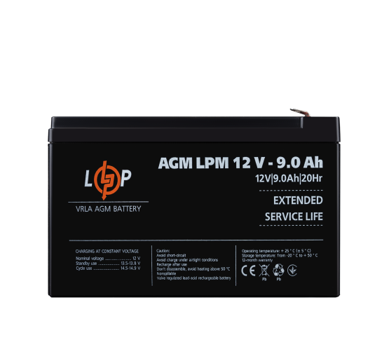 Акумулятор AGM LPM 12V - 9 Ah