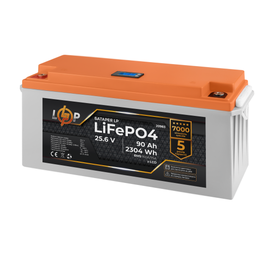 Аккумулятор LP LiFePO4 для ИБП LCD 24V (25,6V) - 90 Ah (2304Wh) (BMS 150A/75А) пластик