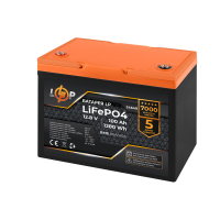 Аккумулятор LP LiFePO4 12,8V - 100 Ah (1280Wh) (BMS 80A/40А) пластик для ИБП