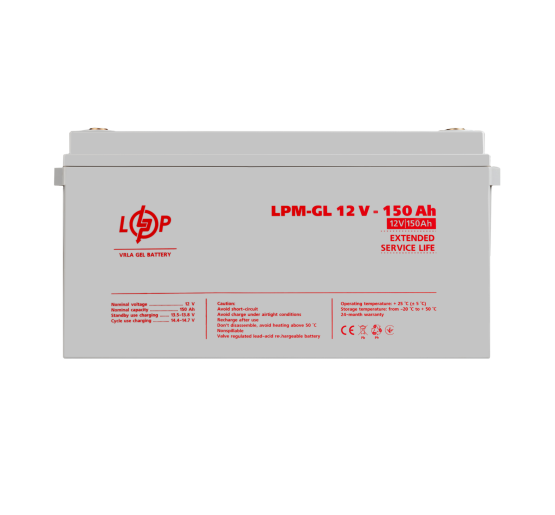 Акумулятор гелевий LPM-GL 12V - 150 Ah