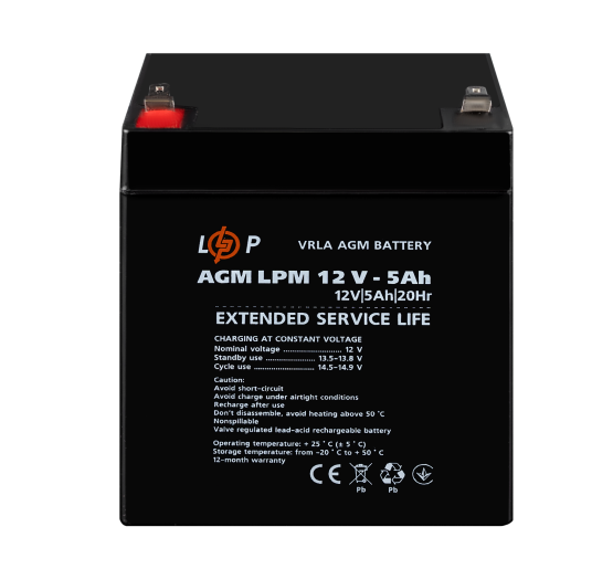 Акумулятор AGM LPM 12V - 5 Ah