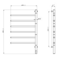 Рушникосушка Navin Arabesque 480х800 Sensor з таймером (чорний муар) 12-223033-4880