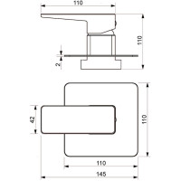 Смеситель для душа скрытого монтажа Omnires Parma chrome (PM7445CR) Смеситель для душа скрытого монтажа Omnires Parma chrome (PM7445CR)