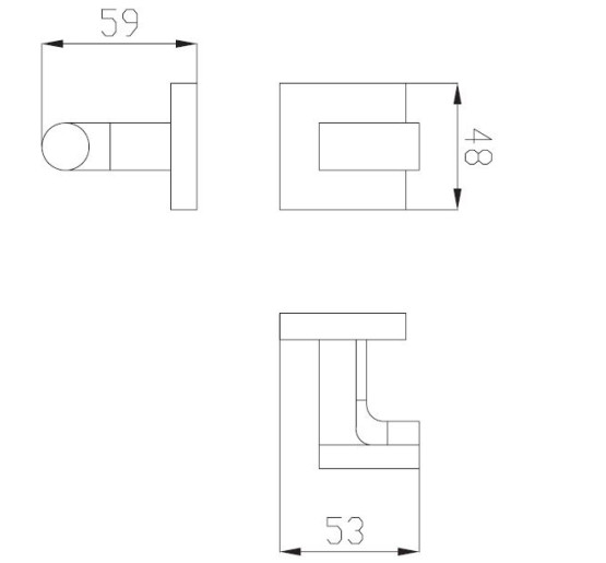 Гачок Omnires Tyber chrome (TB50110CR)