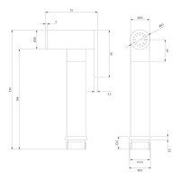 гигиеническая лейка Omnires Bidetta graphite (BIDETTA2-RGR)