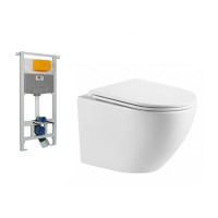 унітаз Omnires Ottawa 49x37 rimless підвісний, сидіння + інсталяція Oli Olipure 30x20 (880780/152972 + OTTAWAMWBP)