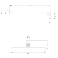 верхній душ Omnires nickel 25 cm (WGSET1NI)