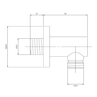 подключение для душевого шланга Omnires brushed copper (S008CPB)