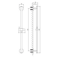 Душова стійка Omnires 66 см, copper (DR12CP)