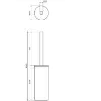 Ершик для унитаза Omnires Modern Project graphite (MP60622GR)