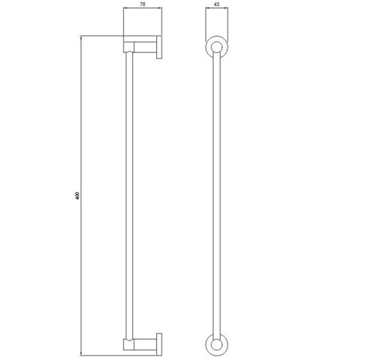 Полотенцедержатель Omnires Modern Project brushed brass (MP60214BSB)