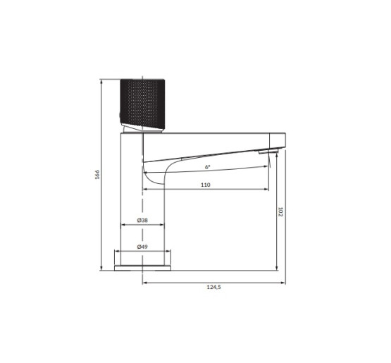 Смеситель для умывальника Omnires Contour brushed copper (CT8010CPB)