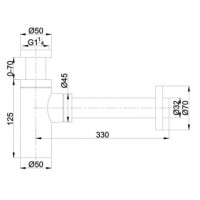 Сифон для умивальника Omnires graphite (A186GR)