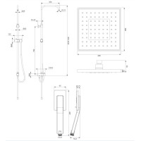 душевой гарнитур Omnires Nevada black mat (SYSNEVADABL)