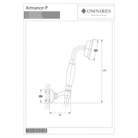 набор для ручного душа Omnires Armance gold (ARMANCE-PGL)