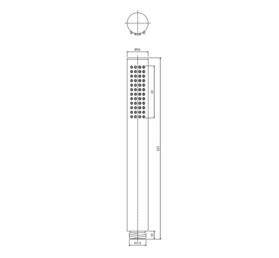 Душова лійка Omnires Microphone black (MICROPHONEX-RBL)