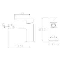 Змішувач для біде Omnires Parma black mat (PM7420BL)