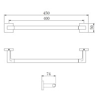 Полотенцедержатель Omnires Tyber chrome (TB50214CR)