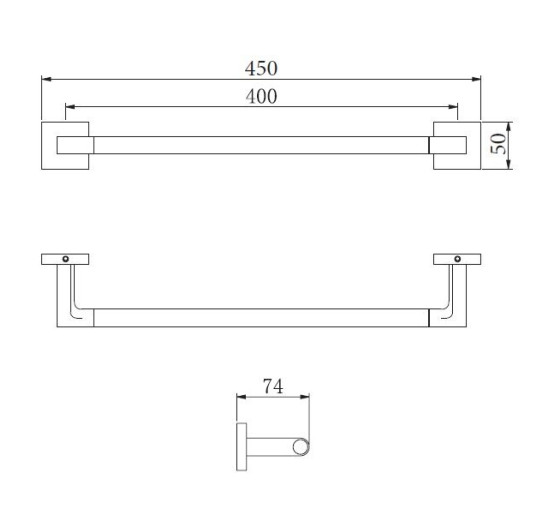 Полотенцедержатель Omnires Tyber chrome (TB50214CR)