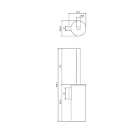 Ершик для унитаза Omnires Modern Project black (MP60621BL)